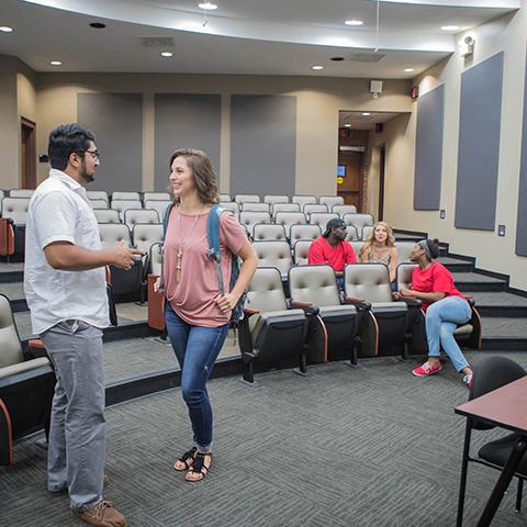 Students in Kimbrough lecture hall